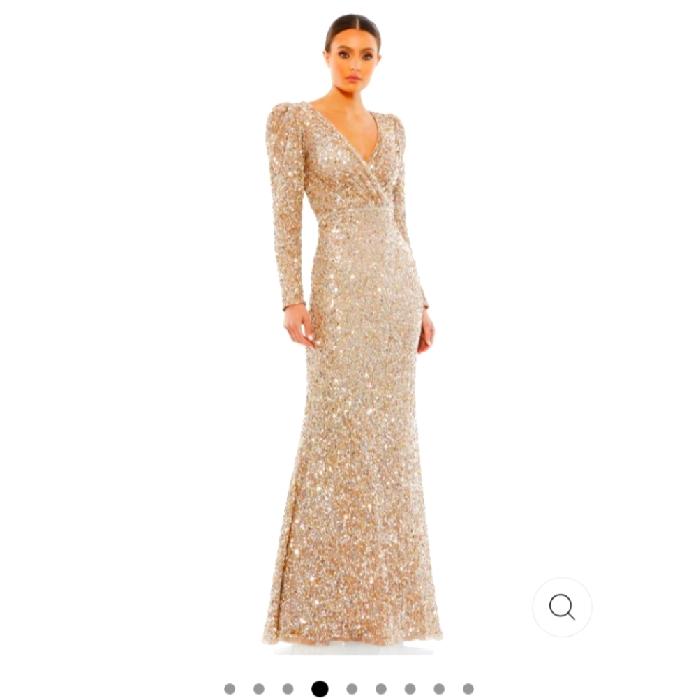 Mac Duggal dress, size 6, new with tags, bald spots on back bottom as shown - Picture 1 of 16